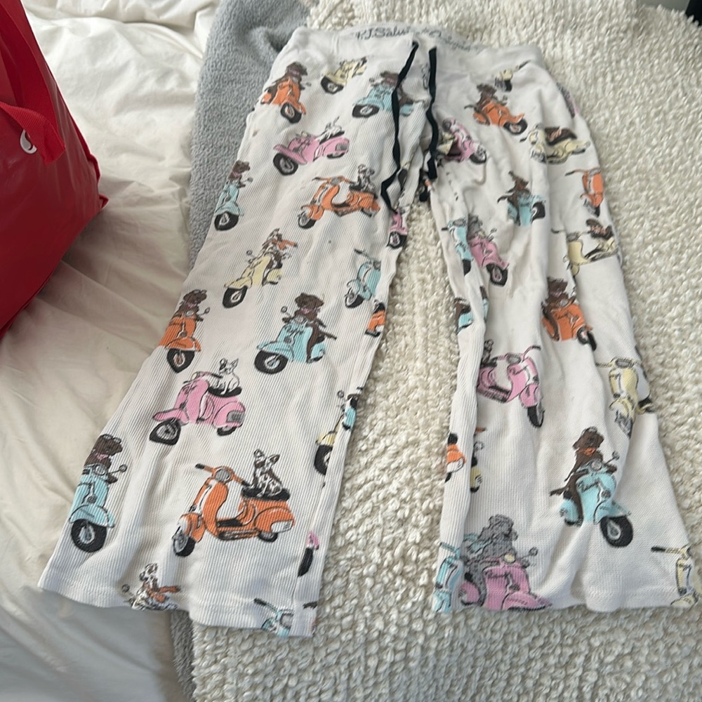 J p salvage pj bottoms dog on mopeds